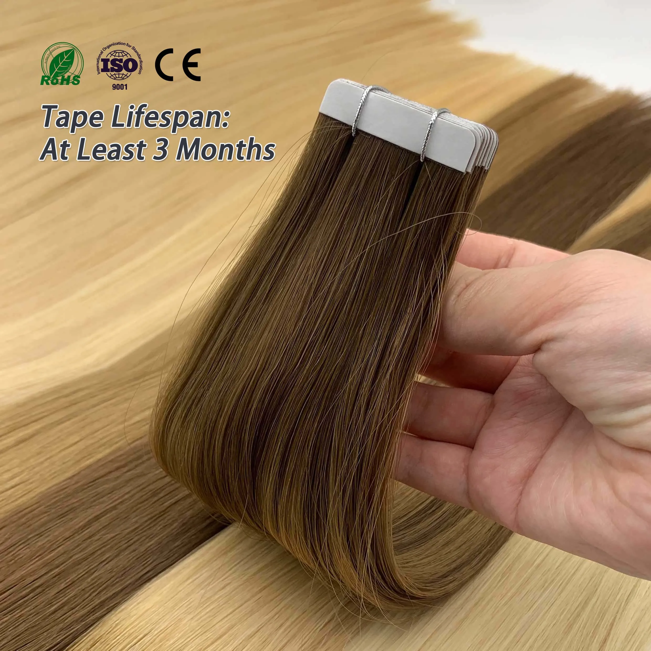 2024 Fasimei High Quality Russian Cuticle Aligned Double Drawn Tape In Hot Selling Raw Unprocessed Russian Extensions