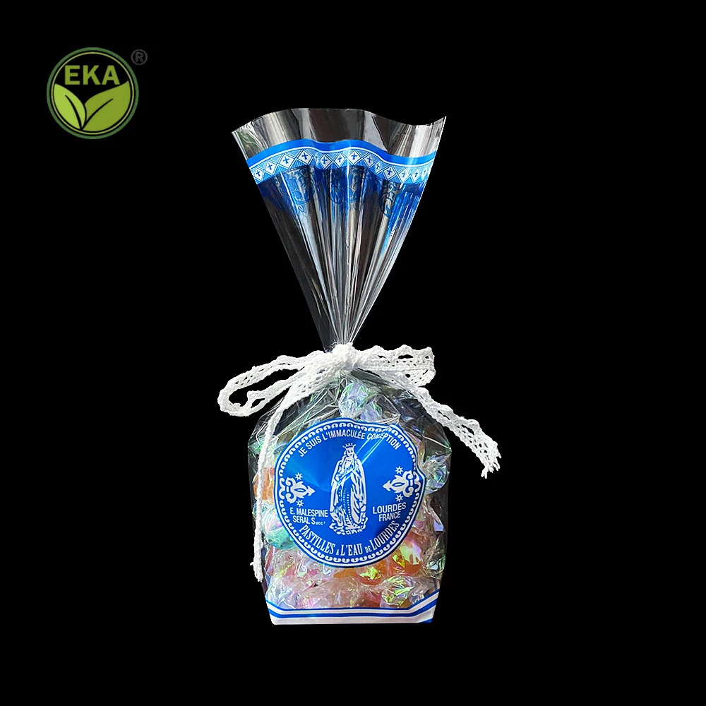 Custom Logos Plastic Clear Bolsa Opp Fondo Cuadrado Wholesale Food Package Food Grade Recycled Transparent Opp Bottom Bag