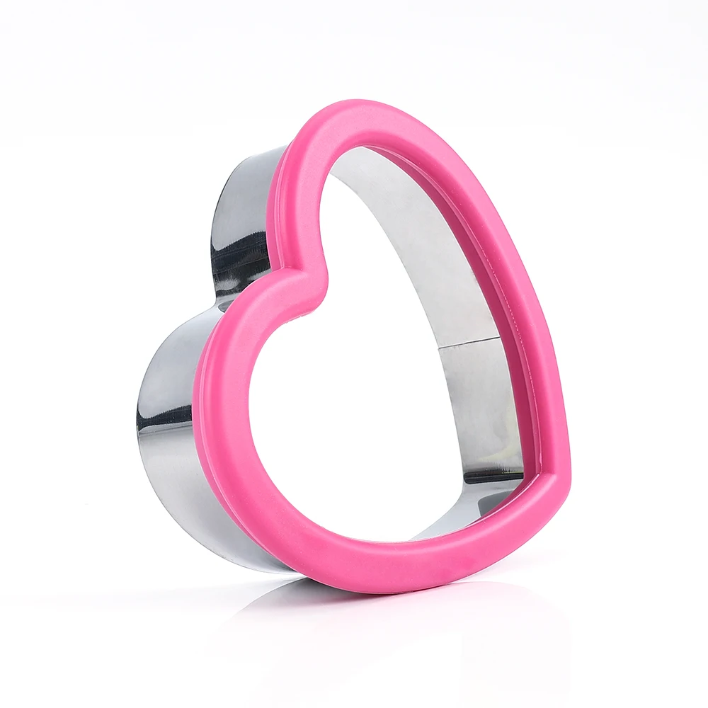 New Arrivals Cake Decorating Custom Metal Heart Shape Pink Baby Kid Cookie Press Cutters