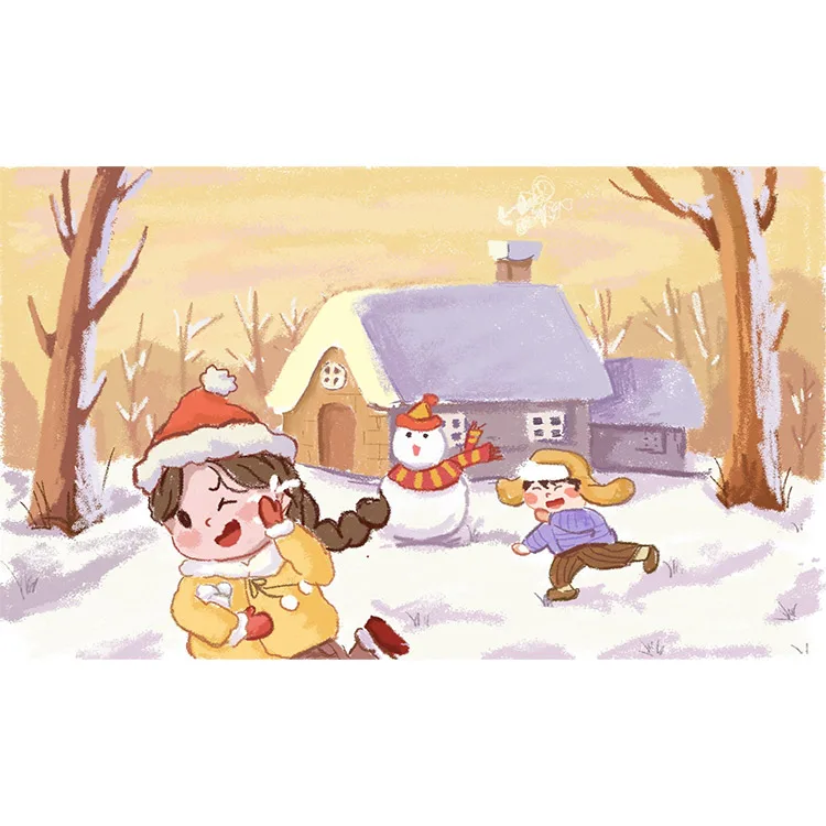 2025 Hot Selling Custom Snowball Fights In Winter Lehua Computer Drawing Course