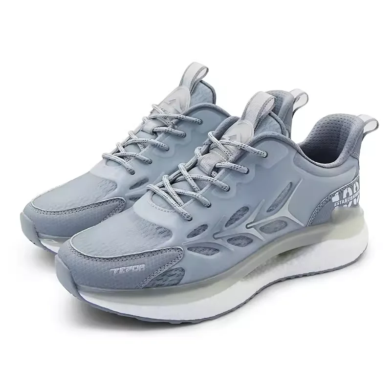 ODM OEM Customized Brand Women Sports Shoes New Breathable Casual Running Shoes Popcorn Soft Sole 2024 White Sneakers for Men