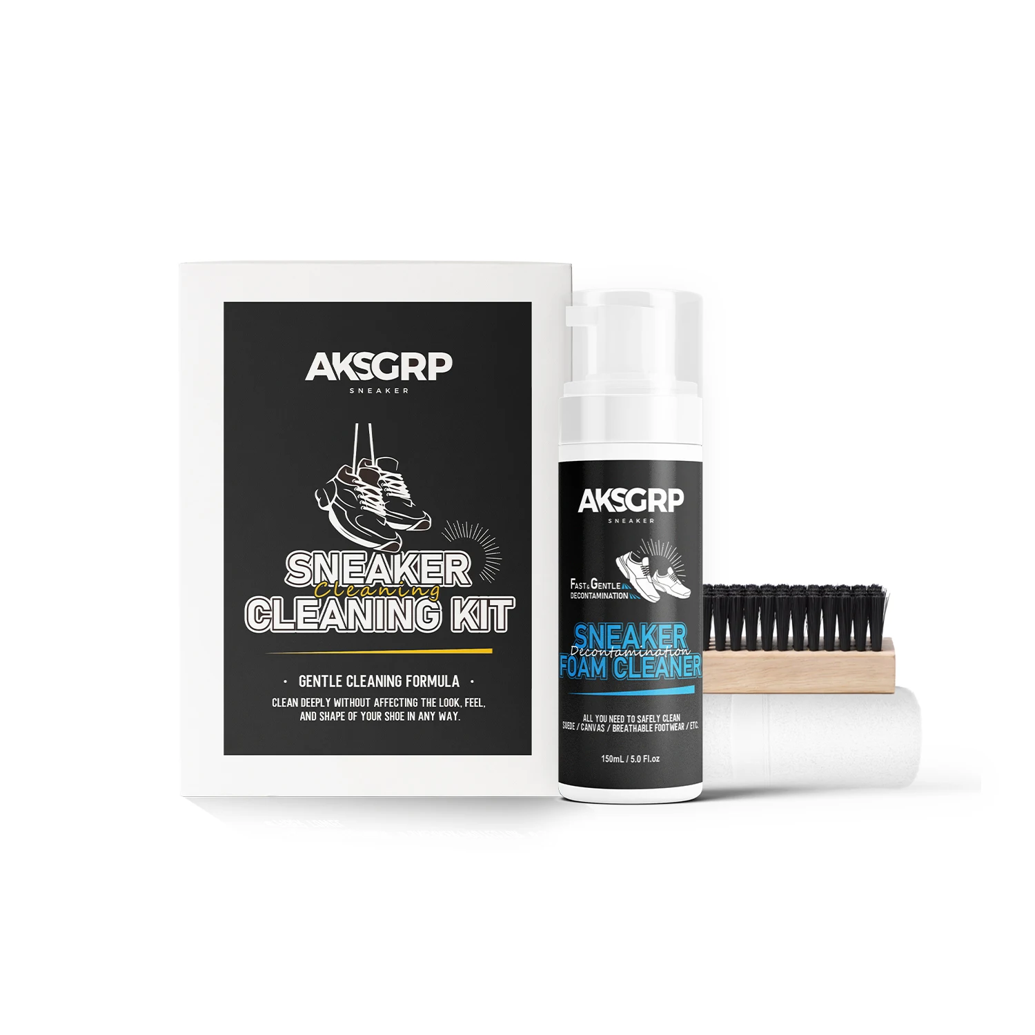 AKSGRP  Shoe Cleaner Cleaning Foam Care Kit 150 ml Sneaker Cleaning Kit