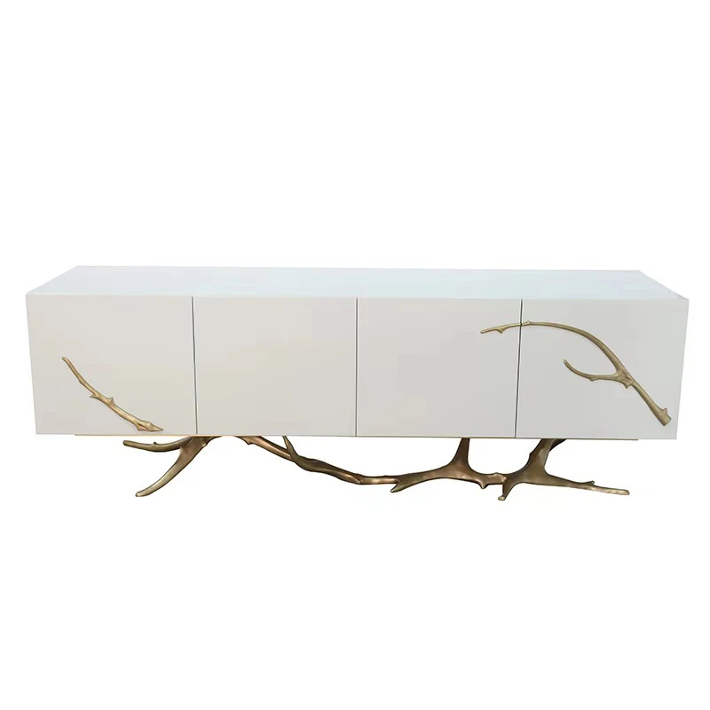 Современный медный сервант с мраморными шариками, роскошная мебель для гостиной, гостиной, кухни