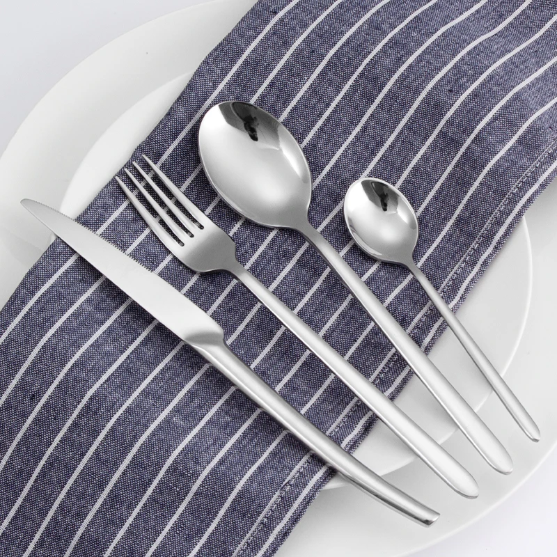 Luxury Cutlery Set Mariage Restaur Fourchet Couteau Couverts En Acier Inoxydable Dore Set De Couverts De Table En Inox