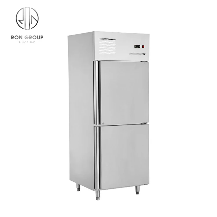 Commercial Kitchen Freezer 2 Doors Stainless Steel Vertical Refrigerated Refrigerated Beer Refrigerator Freezer