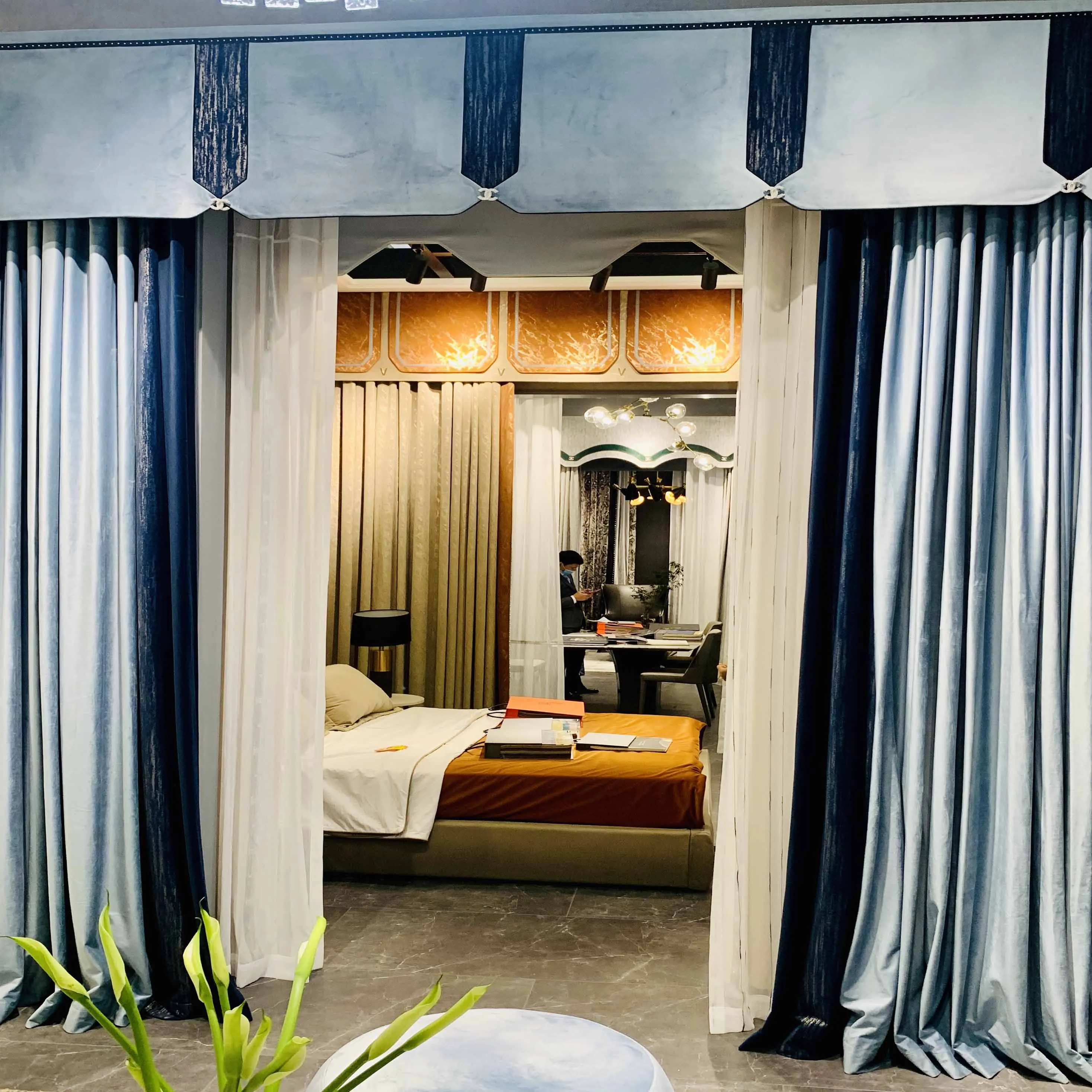 JBL J2101 design 280cm luxury gilding velvet fabric for home upholstery  fabric for sofa cover