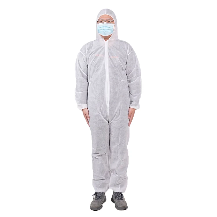 Factory Supply OEM Disposable 48g PP Protective Coverall Nonwoven Clothes YC2010