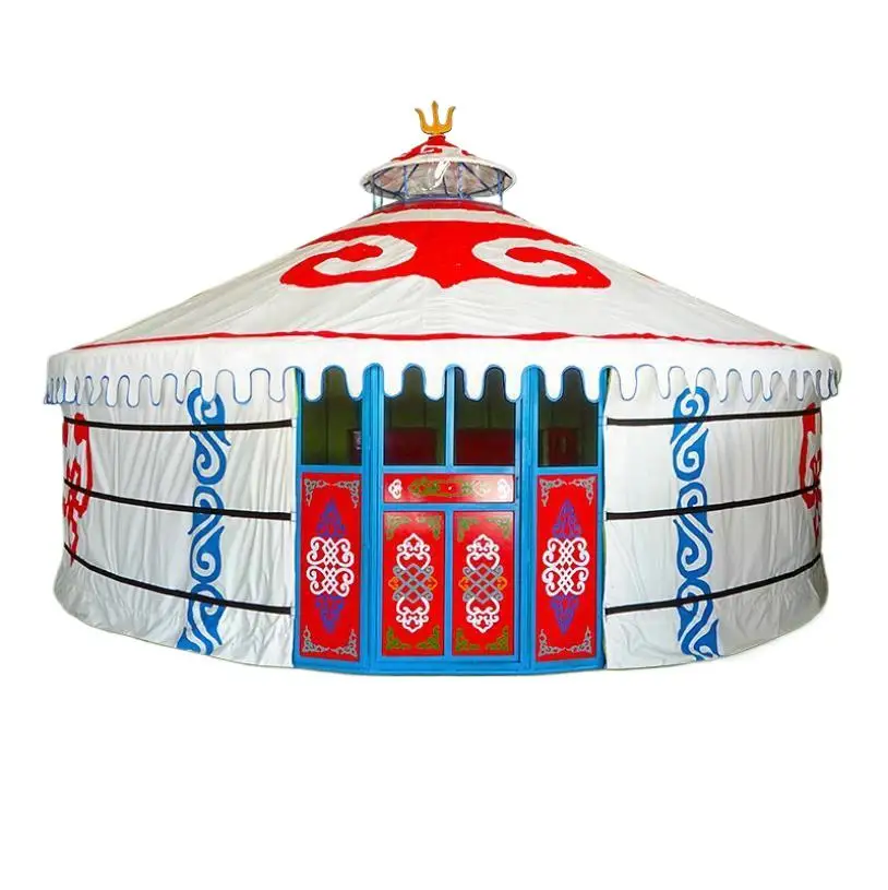 Heavy Duty Eco Tenda House Shaped Permanent Wooden Yurt Out Door Lodge Glamping Beach Tourist Resort Luxury Hotel Safari Tent