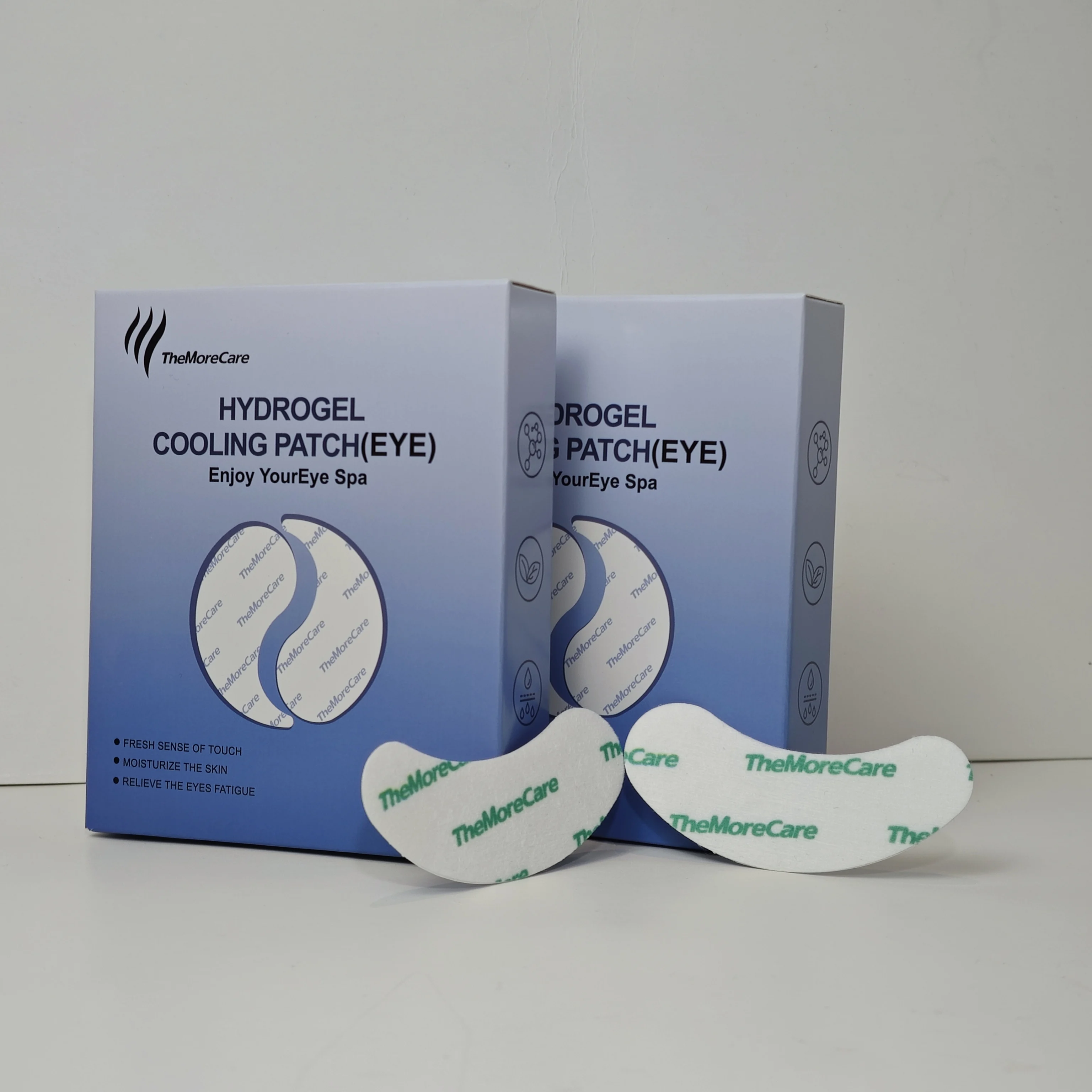 Factory direct sale self cooling hydrogel cold compresses eyelash extension pads under eye gel patches pads for cooling eye