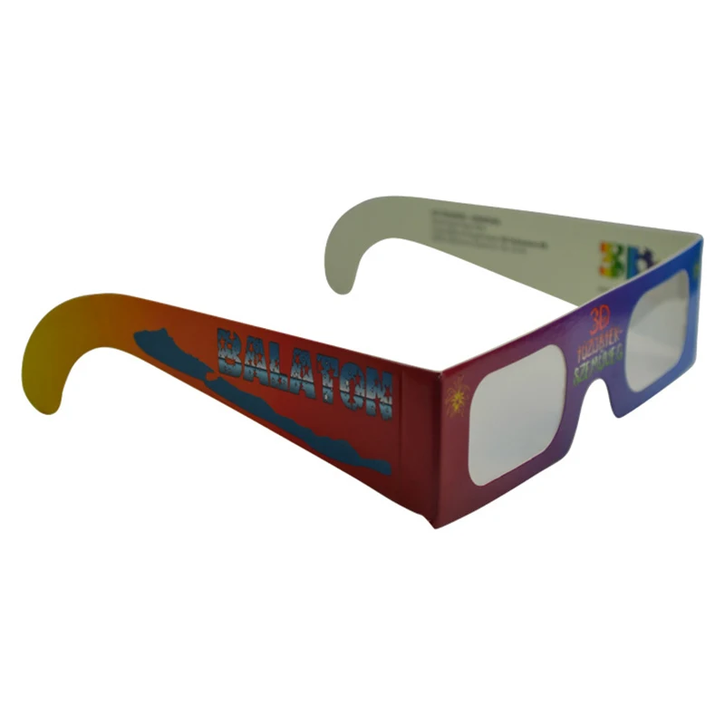 Paper  Anaglyph  Chromadepth Glasses Disposable With Customized Printing