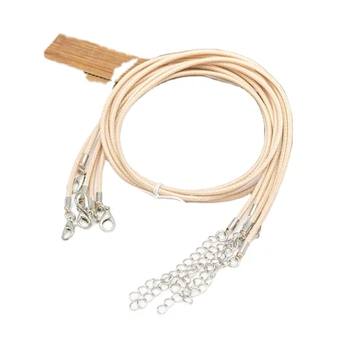 DIY String Strap Rope Lobster Wax line Necklace Leather Accessories Women Jewelry pendent necklace