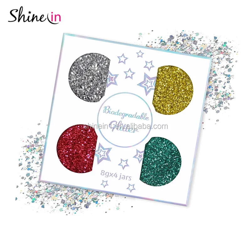 Hot Sale Silver Cosmetic Biodegradable Glitter Eco-friendly Biodegradable Chunky Glitters for Makeup