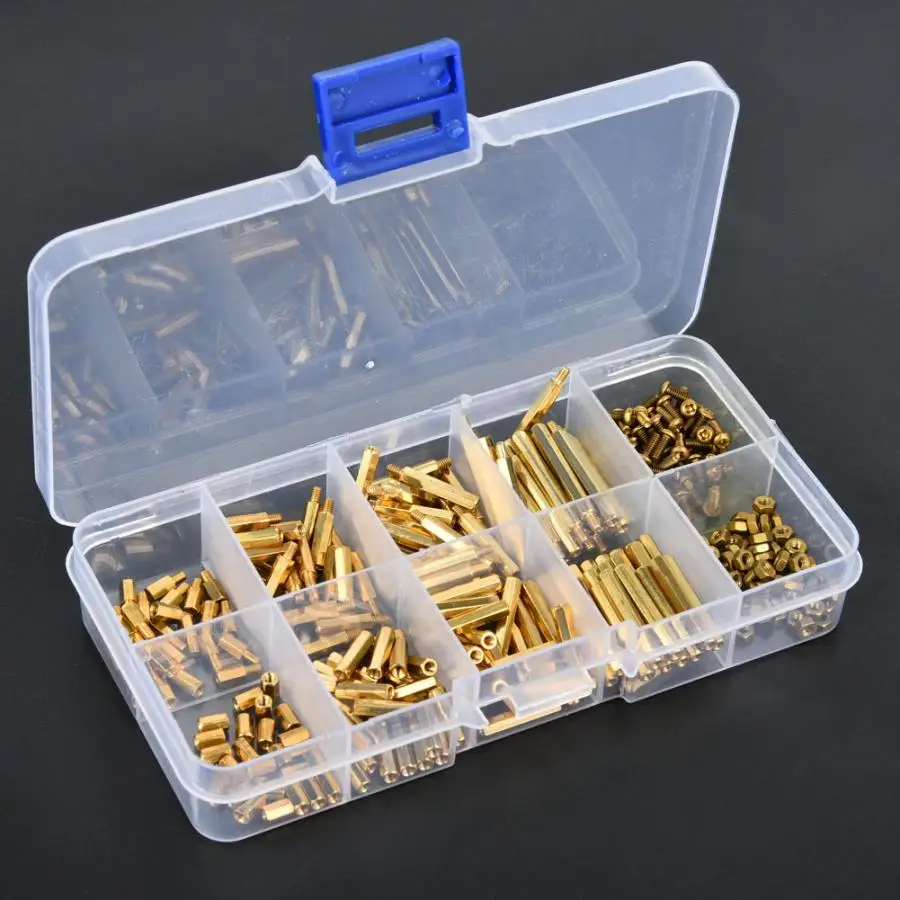 M2 Brass Hex Standoff Nut Spacing Screw Assortment Set