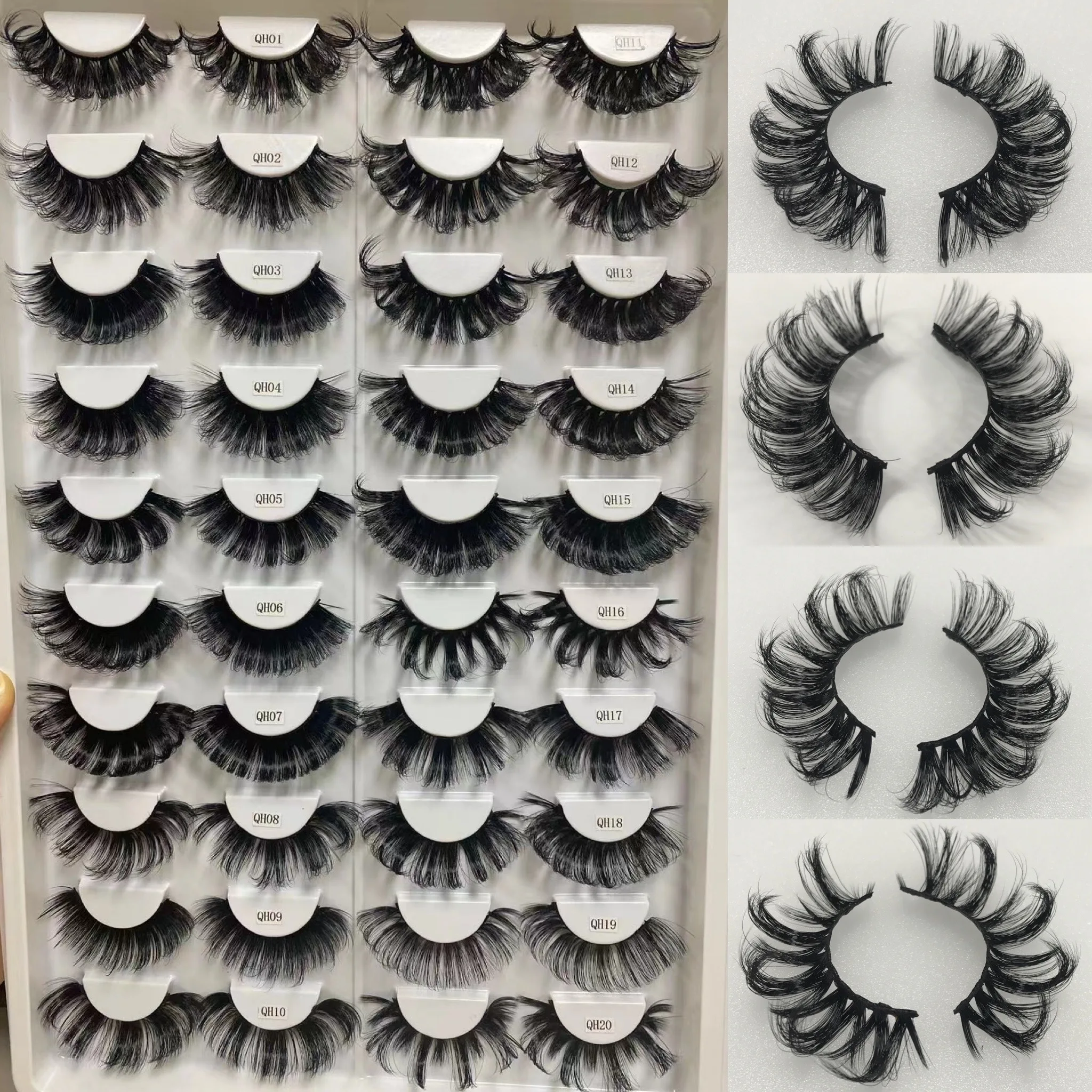 Wholesale fashion fluffy new style eyelashes factory vendor 25mm full strip lashes