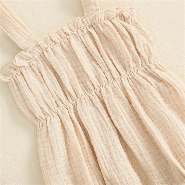 1 Pcs Custom Label Plain Cotton Romper Summer Newborn Infant Toddler Clothing Square Collar Tank Tops Clothing Girls Bodysuit