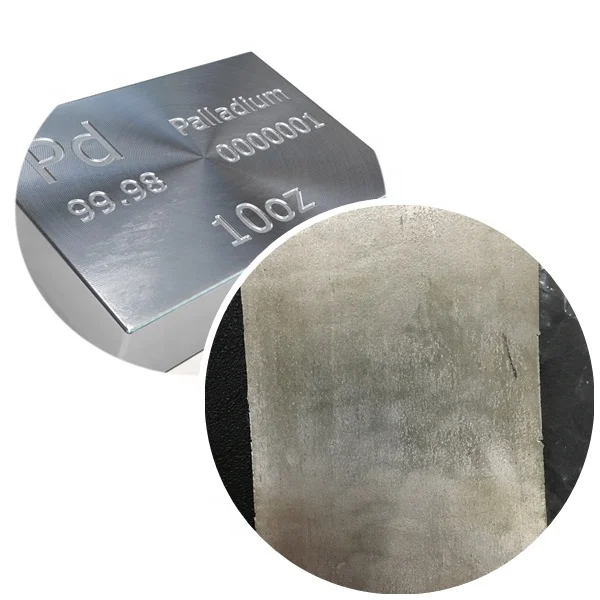 Доступен образец 99.98% чистоты палладий слиток хорошая цена китайский поставщик