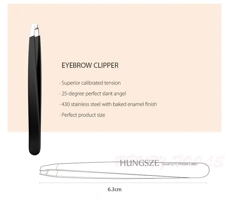
mini stainless steel eyebrow tweezers light 6.3cm 