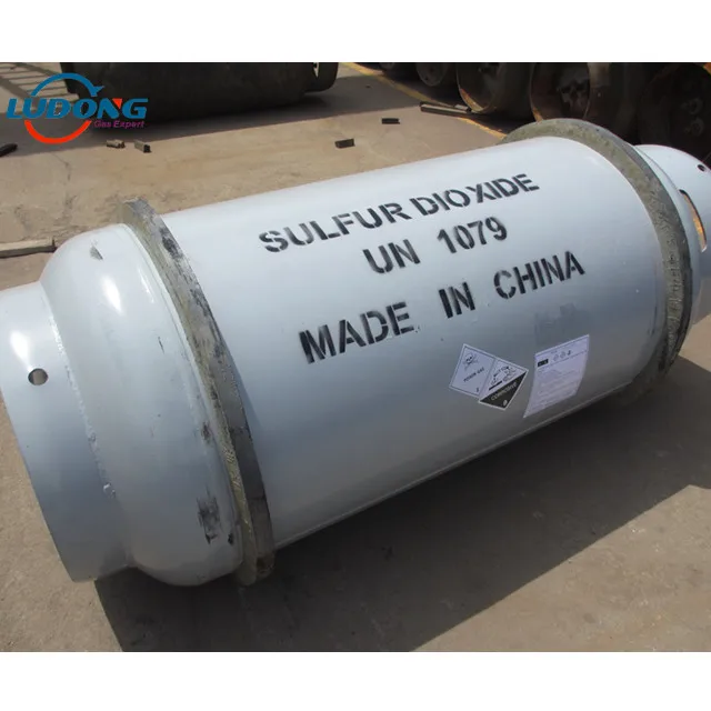Sulfur dioxide gas refilling in 800L gas cylinder