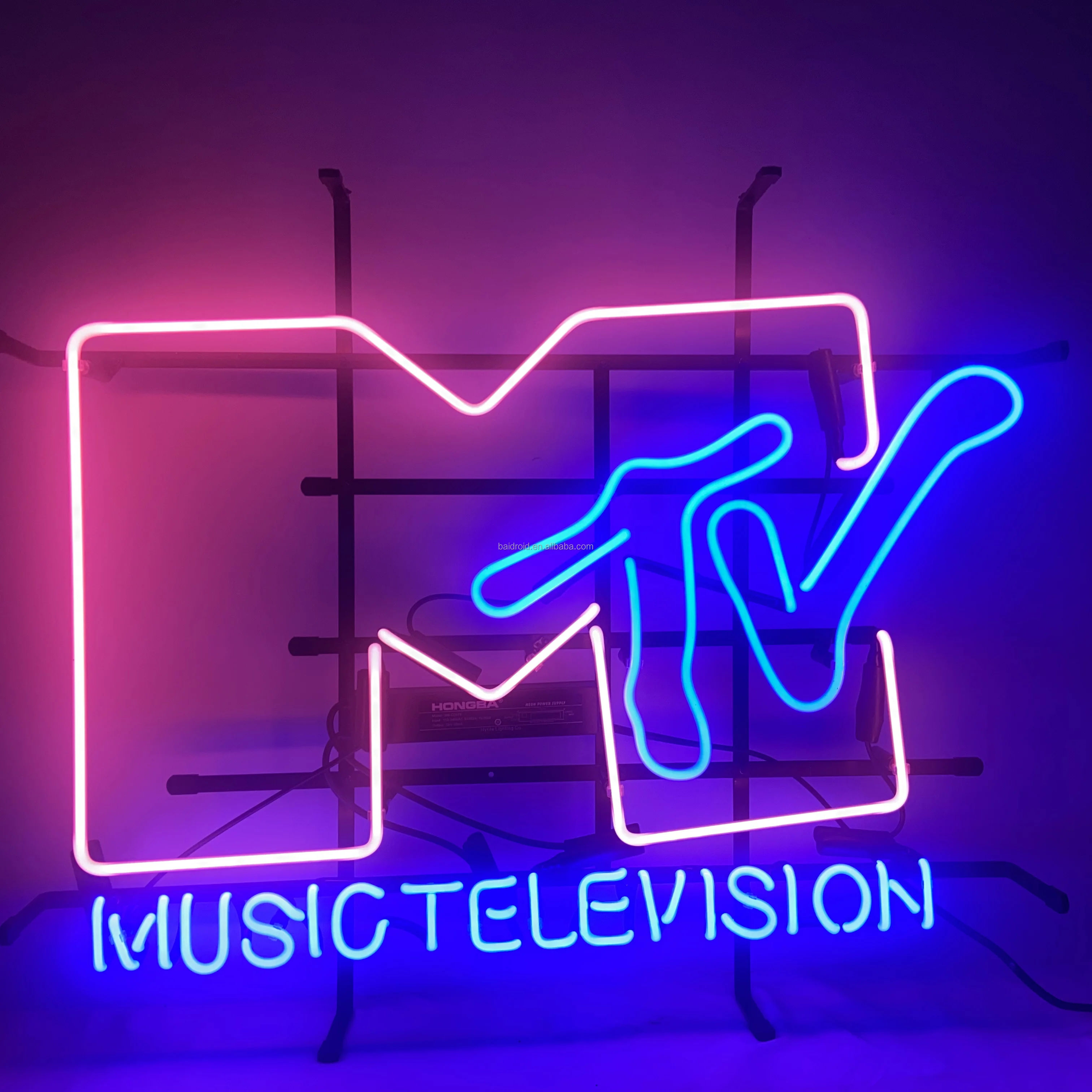 Wholesale china factory price glass tube custom man cave glass neon light sign