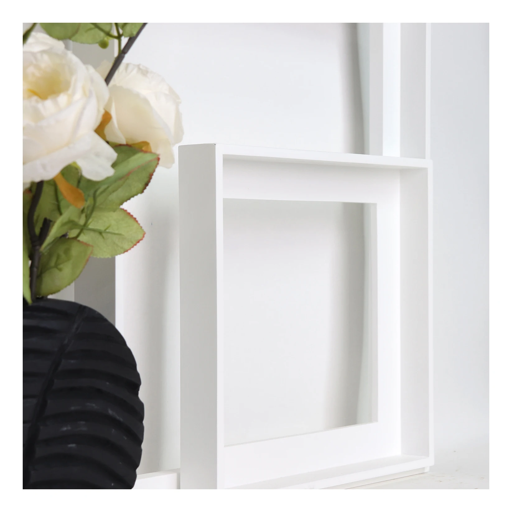 Wholesale Custom size Wooden Canvas Floater Picture Floating photo Frame for motel wall decor