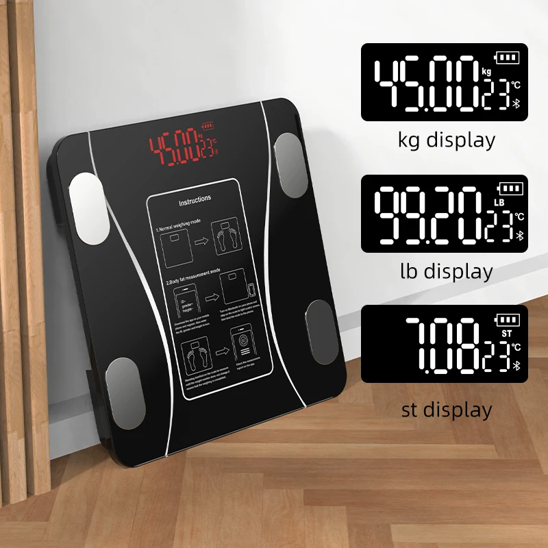 Four Electrode Smart Body Fat Scale Body Composition Weight Scale Digital Blue Tooth Body Fat Scale