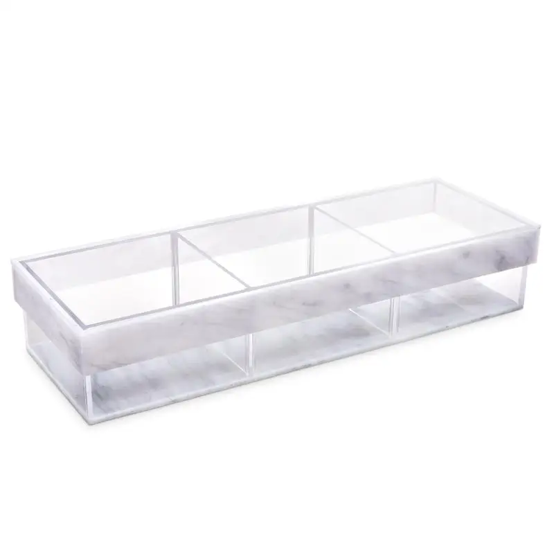 Clear 3 Sectional Tray Box Custom Acrylic Gift Boxes For Jewish