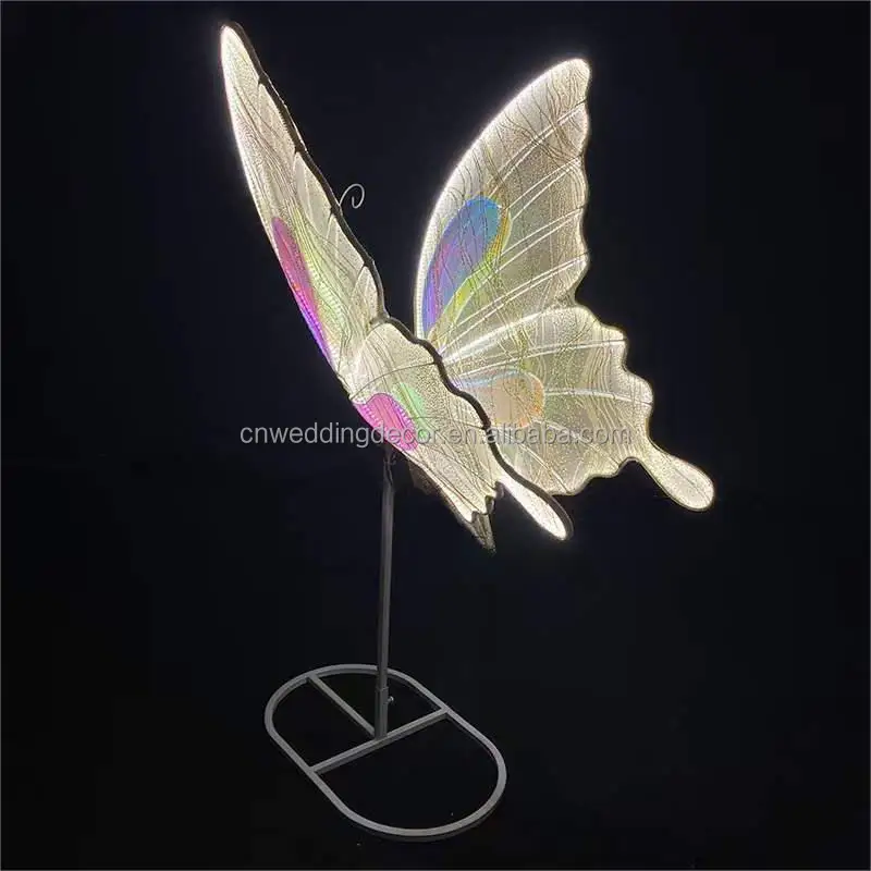 Moving Acrylic butterfly Wedding Clear butterfly For balloon Decoration birthday Party