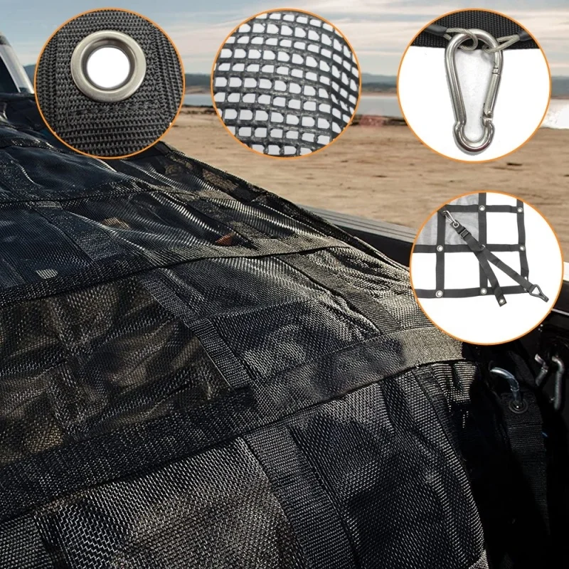 Heavy Duty Large Capacity Mesh Trailer Cargo Net for suv/ship Truck Bed Cargo Net
