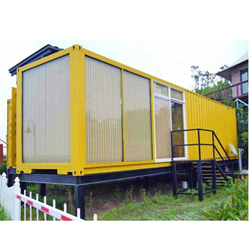 China wholesale fabricated prefabricated steel store building creative container shop store houses foldable