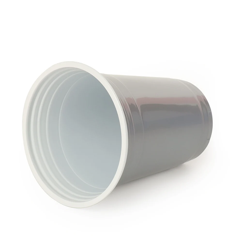 grey plastic solo cups customized PP 16oz plastic party bar cup plastic drinking cup