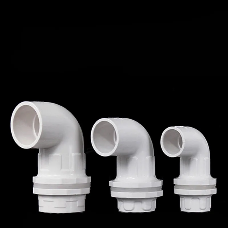 PVC Pipe Thicken Strong Drainage Fittings Fish Tank Upper And Lower Water Joints suitable for rain barrels, water tanks, pools