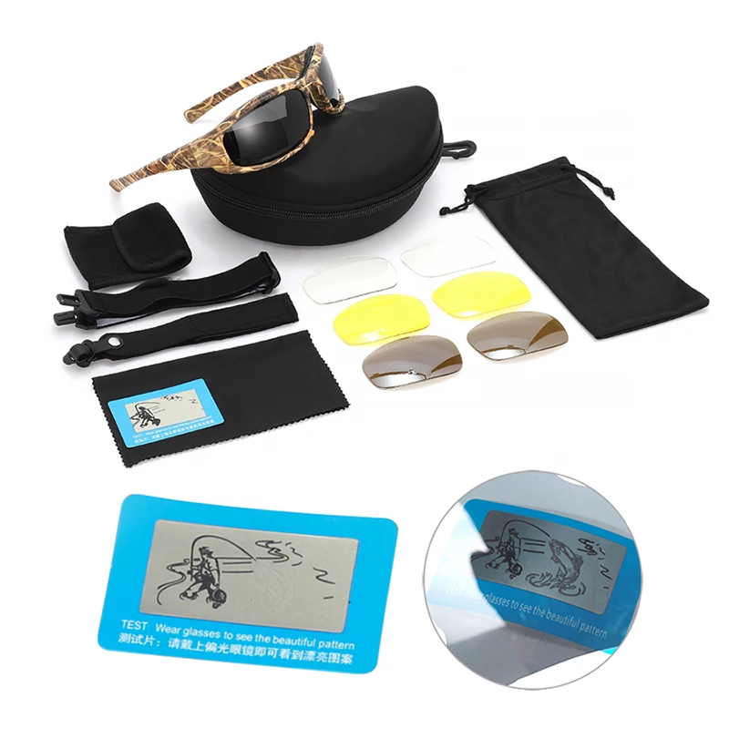 JSJM Outdoor Shooting Goggles Windproof CS Game Fishing Glasses Polarized Sports Glasses