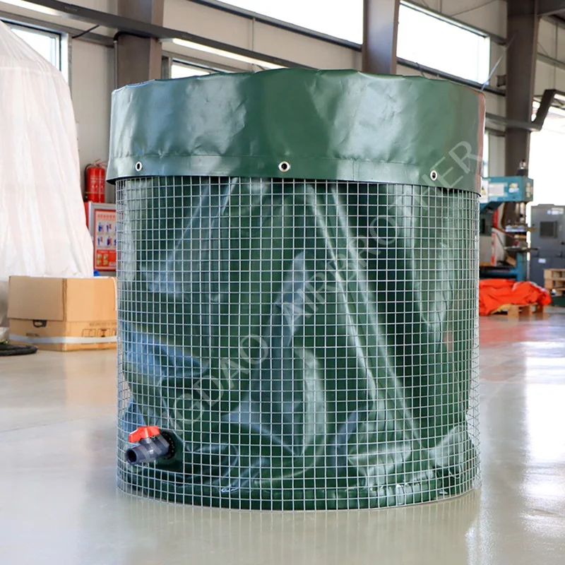 Customized 1000 Liters Round Canvas Fish Tank Pvc Plastic Water Storage Fish Farming Tank Aquaculture