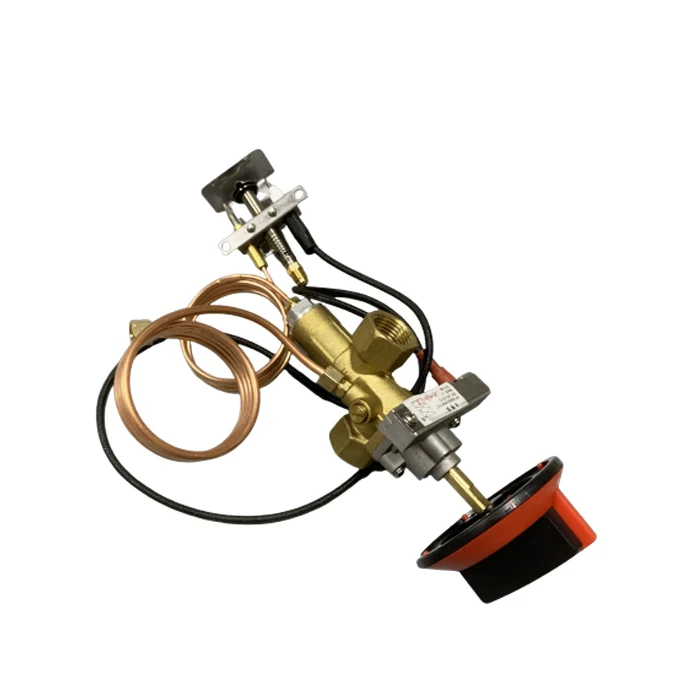 Copper Safety Valve Kit Pilot Burner Assembly Main Control Propane Fire Pit Includes Connecting Tubes Tilt Switch Ignition