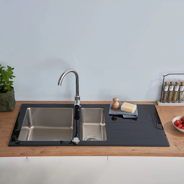 2024 New Modern Hotel Stainless Steel Rectangular Bowl Steel SUS Brushed Vessel Sink 304 Stainless Steel Kitchen Sink