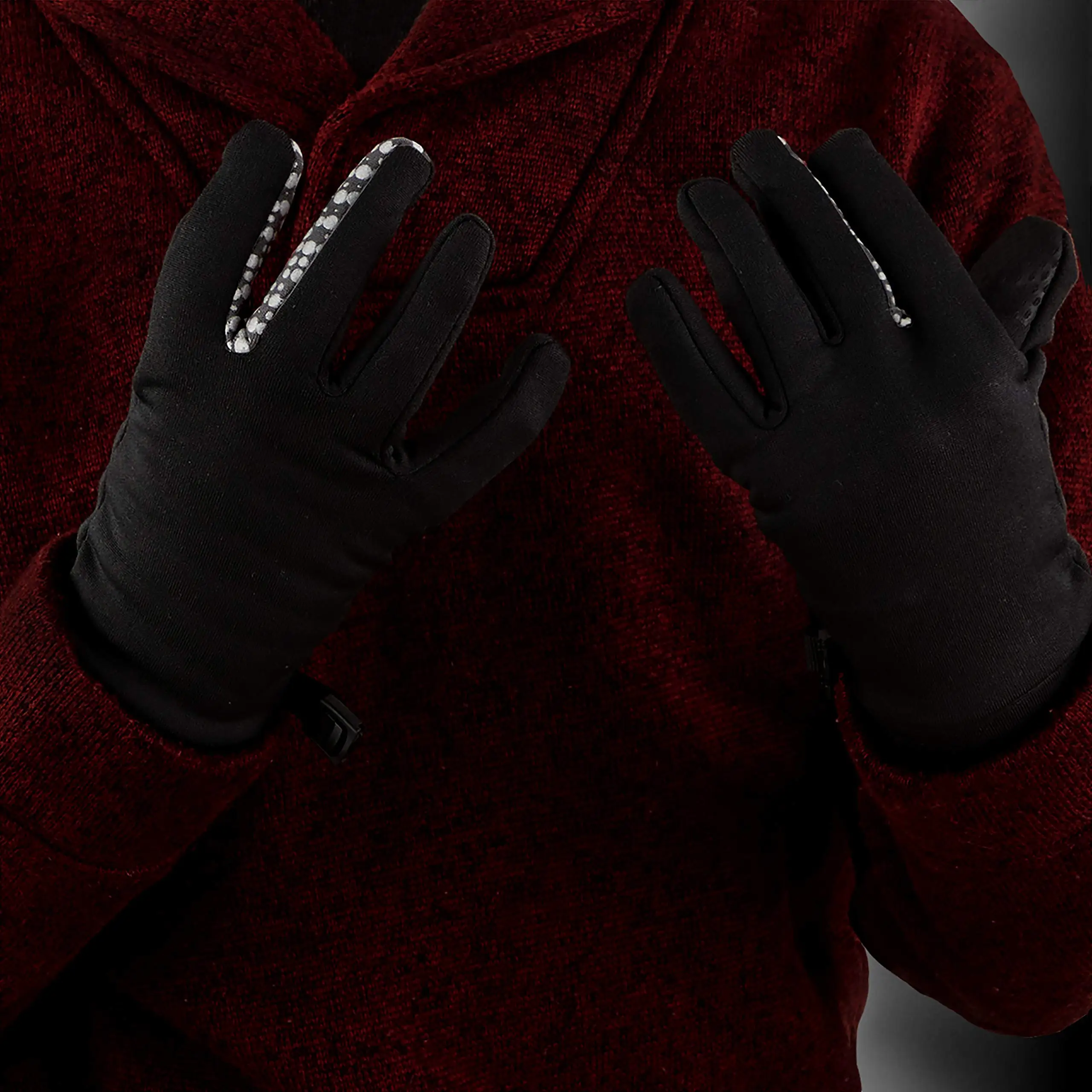 Outdoor Sports Waterproof windproof Plush Warm Antis kid Riding Ski Cold Proof Two Fingers TouchScreen Glove