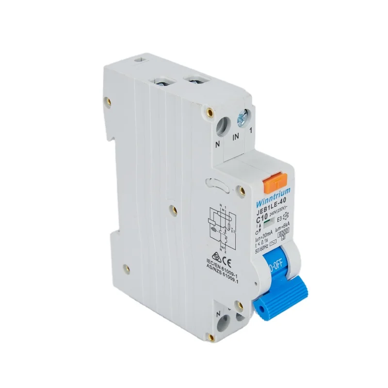 Одобрено SAA, автоматический выключатель утечки заземления 6KA 1P + N RCD, тип B C D rcbo с защитой от перегрузки по току