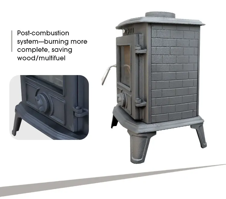 Germany Indoor Cast Iron Wood Burning Fireplaces Red Boiler Stove Glass