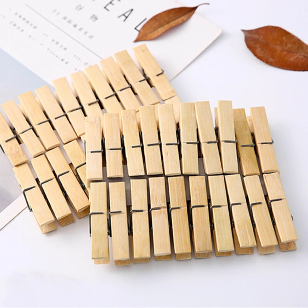 High Quality 6cm Natural Bamboo Clothes Pegs Eco-friendly Biodegradable Factory-Direct High Quality Bamboo Clothespins