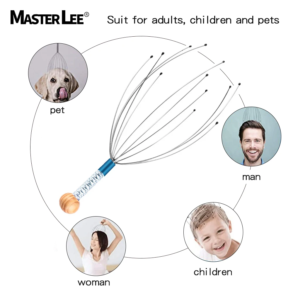 Comfortable octopus comb steel tooth brush tickle head scratcher candy color massage Claw