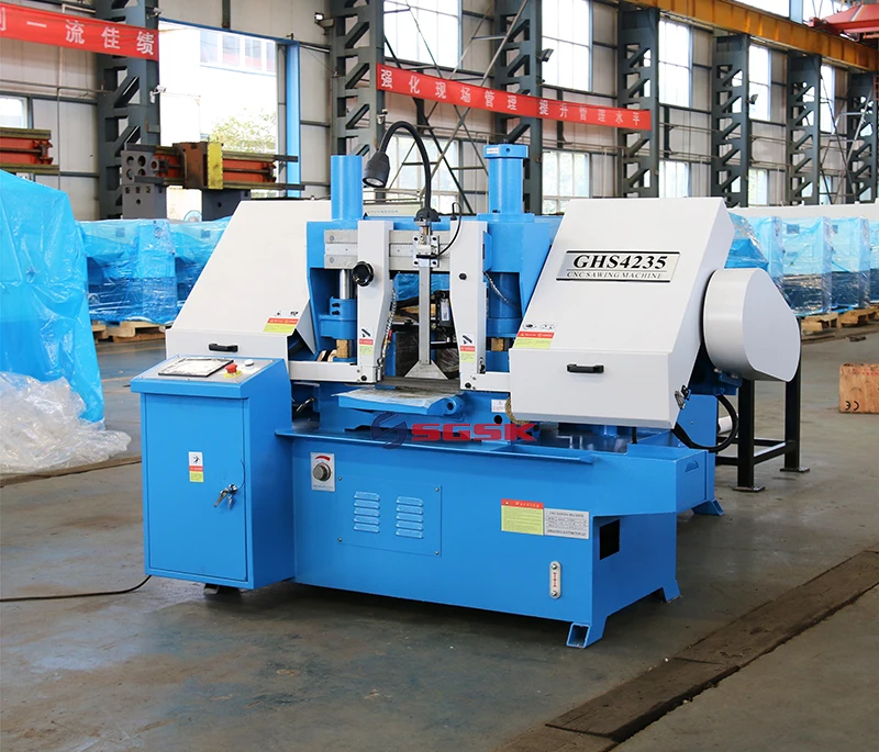 Double Column CNC Band Saw Machine GHS4250 for Metal Cutting