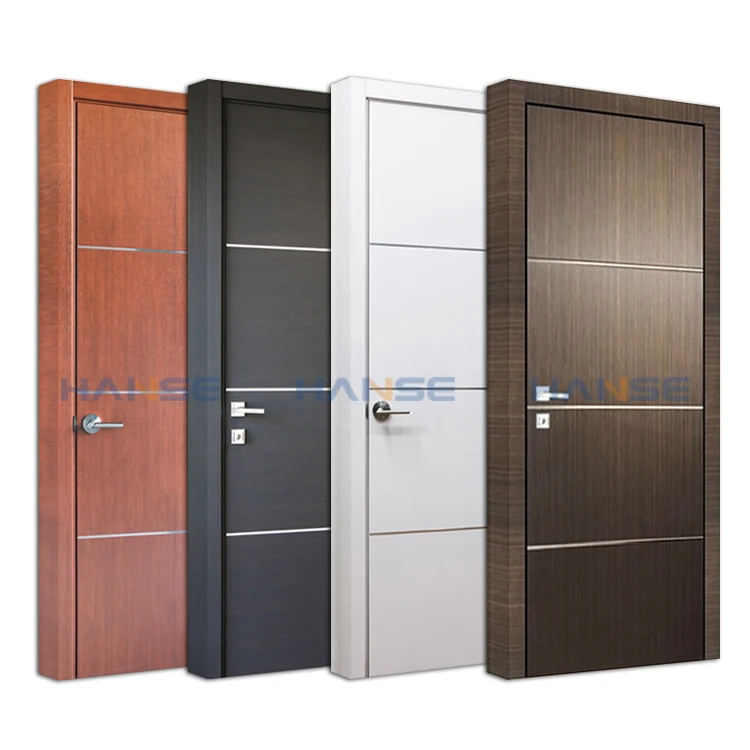 China foshan provider custom design interior bathroom water proofing composite plastic wooden wpc door