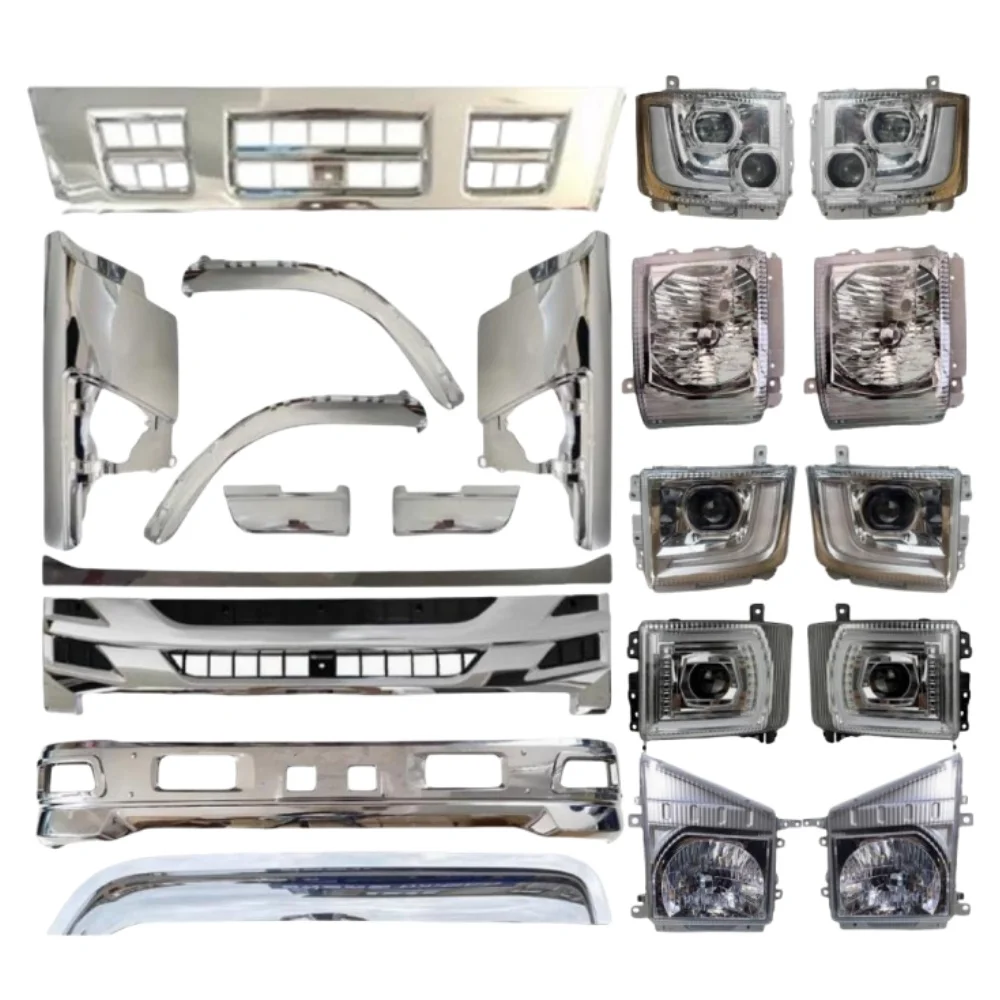 truck body kits accessories auto parts led headlight bumper fender grille panel door pedal for isuzu 700p elf npr nqr