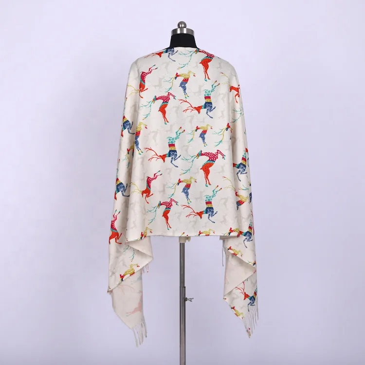 Christmas or fairy tale mythology pattern ladies scarf shawl for women pashmina