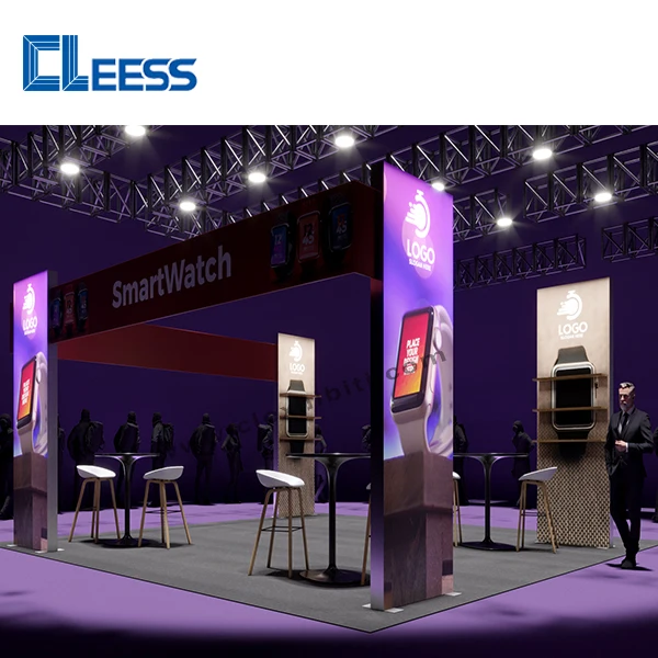 Custom Big Beauty Exhibition Booth Displays Arch Type Modular Movie Posters Light Box Display