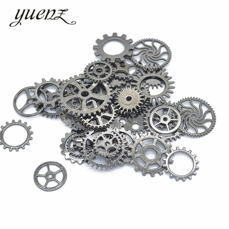 50pcs/bag Small Size 8-15mm Mix Alloy Mechanical Steampunk Cogs & Gears Diy Accessories U010