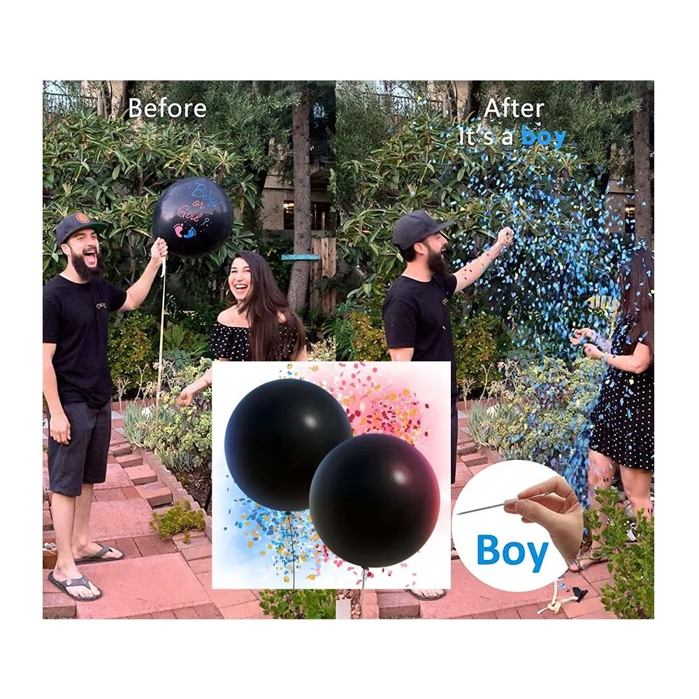 Party Decorations Supplies Baby Girl or Boy Ballon Confetti Gender Reveal Balloon