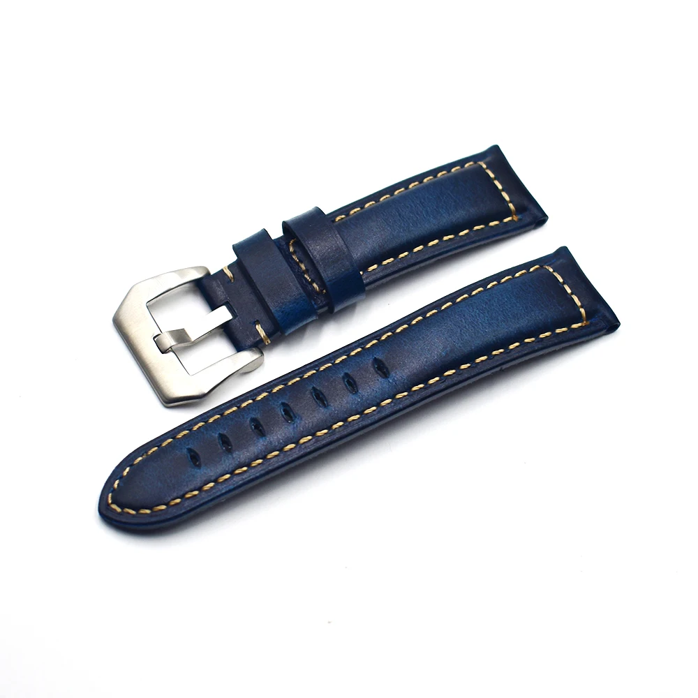 18mm 20mm 22mm Assolutamente Genuine Leather Watch Band with Pre-v Buckle Watch Strap