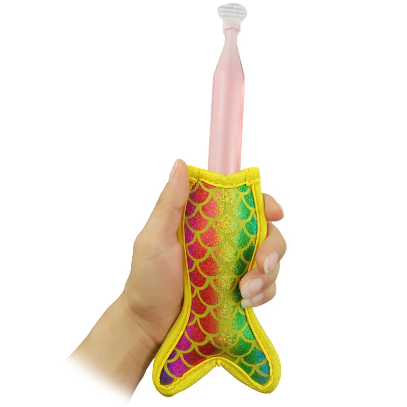 Custom Sublimation Multiple colors Neoprene Mermaid Popsicle Holders Sleeve anti freezing Icy Pole Cooler Holder for kids