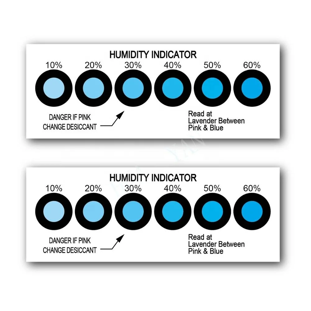 
6 spots vacuum package Humidity Indicator Cards 